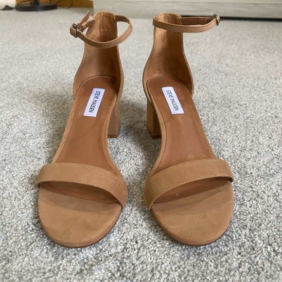 Steve Madden Irenee Tan Nubuck 2 inch Block Heels New In Box Womens size 9 - Picture 3 of 10